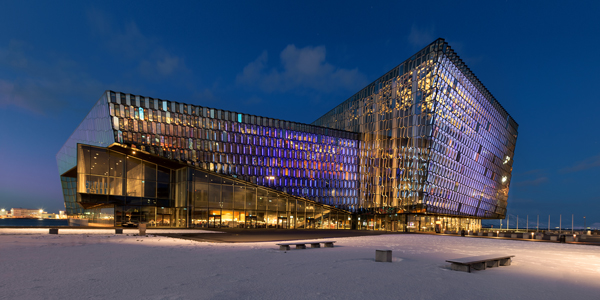 <span>Cultural Exploration:</span> The award winning Harpa Concert Hall and Conference Centre is a cultural and social nexus in the heart of Iceland’s capital, Reykjavík.